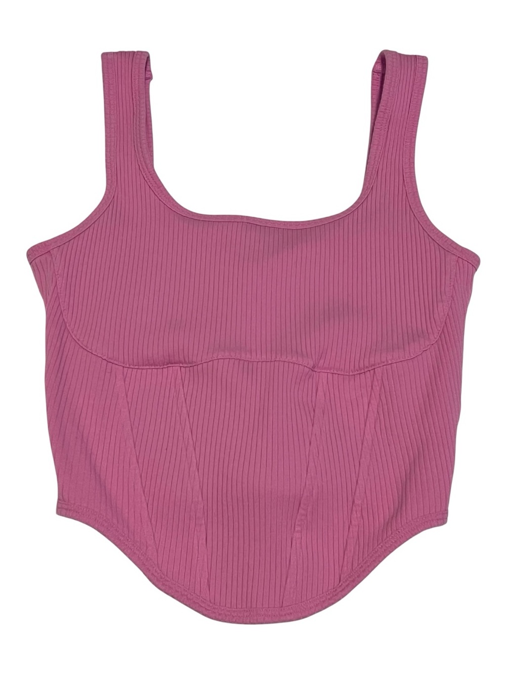 PINK Victoria’s Secret pink ribbed corset top bralette size small